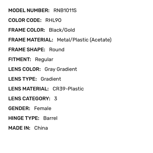 NEW🕶️RAG and BONE 59mm Round Metal Aviator Sunglasses Gold and Black - Picture 10 of 10